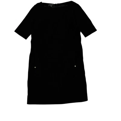 Lafayette 148 New York Black Dress Classic Career Cocktail Little Black Dress - Image 1 of 4