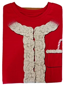 Holiday Time Herren T-Shirt rot Weihnachtsmann Anzug Kurzarm Größe 2XL - Bild 1 von 4