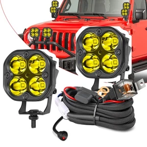 2x 3" 80W LED Cube Work Light Bar OffRoad Drivng Foglights Spot Pods+ Wiring 12V - Picture 1 of 24