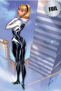 FOIL ~ Spider-Gwen Ghost Spider #5, J Scott Campbell NYCC 2024 Exclusive Variant - Picture 1 of 8