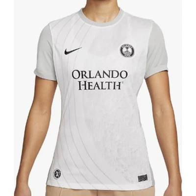 Camiseta de fútbol para mujer Nike Orlando Pride Stadium Dri-FIT blanca mediana plateada L Foto 1 de 2