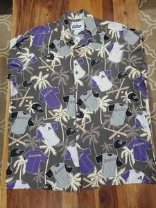 Reyn Spooner Diamondbacks Hawaiian 🌴 Shirt Men's L Arizona MLB Spun Rayon ⚾️ - Picture 1 of 9