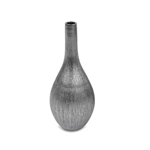 Bodenvase Flaschenvase ANTIK silber H. 60cm aus schwerer Keramik Formano WA - Bild 1 von 1