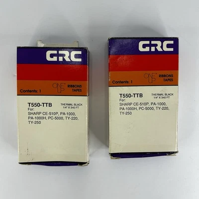 Vtg 1991 GRC T550-TTB (x2) Thermal Black Ribbon SHARP Models NOS (PLEASE READ) - Image 1 of 4