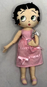 Easter Bunny Betty Boop Plush Doll Pink Dress Vintage 2004 Kellytoy 10.5” - Picture 1 of 7