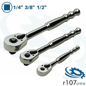Blue Point 3pc Ratchet Set, 1/4", 3/8" & 1/2" Drive - As sold by Snap On. - Picture 1 of 7