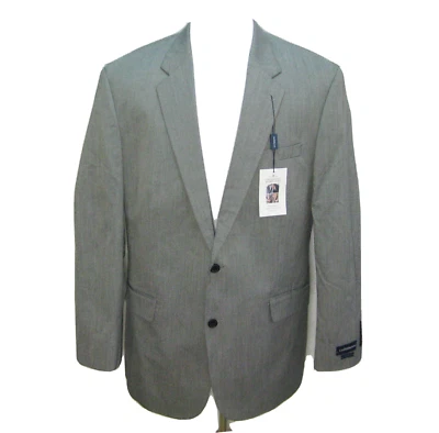 Nuevo CROFT & BARROW Para hombres (Talla 44L) Gris 2 Botones Abrigo Deportivo Blazer Traje Chaqueta Foto 1 de 4