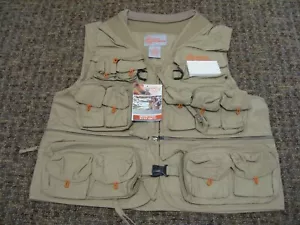 SJK Medium Convertible 24 Pocket Fly Fishing Vest Mesh Back R359K-M Khaki MED - Picture 1 of 12