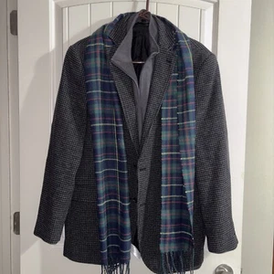 MARC JACOBS Size 40 Grey Stripe Wool Sport Coat - Picture 1 of 10