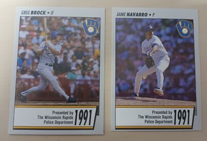 1991 Milwaukee Brewers Police Cards - Wisconsin Rapids Police Department