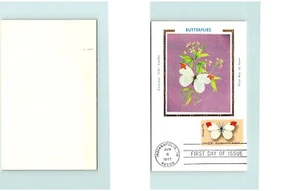 S01-3836, BUTTERFLIES, ORANGE-TIP, CARD, COLORANO SILK FDC, - Picture 1 of 1