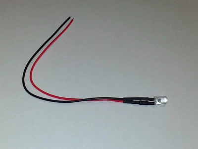 Lot of 10 Workman #LED-WHITE Cobra Uniden & Others 12 Volt 5mm white LED W/Wire - Image 1 of 4