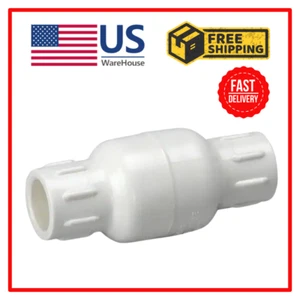 2 in. x 2 in. Schedule 40 PVC Spring Check Valve with Solvent Ends - Picture 1 of 3