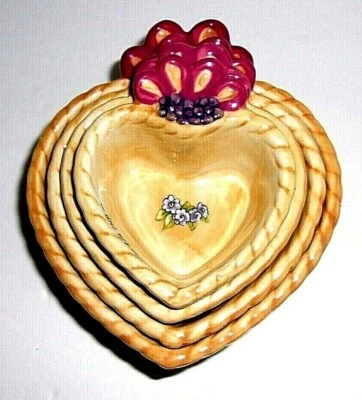 TempTations Nesting Measuring Cups by Tara Mother's Heart Set of 4 - Image 1 of 4