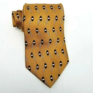 Executive Collection Seidenkrawatte gelb geometrische Struktur Made in Costa Rica  - Bild 1 von 8