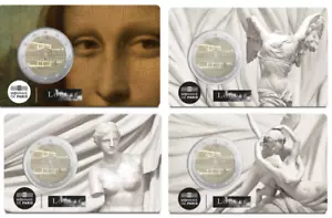 Lot Coincard BU 4 x 2€ Euros Commémorative France 2025 ''Louvre'' - Photo 1/1