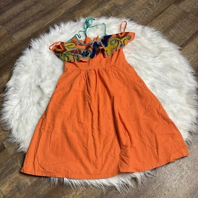 Vestido halter bordado naranja Judith March talla mediana colorido vestido de verano Foto 1 de 2