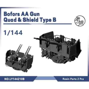 LY144210B 1/144 Model US Navy 40mm Quad Bofors Anti-Aircraft Gun With Shield - Picture 1 of 3