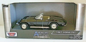 American Legends - Diecast Collection Motor Max 1967 Corvette nero 1:24 nuovo con scatola - Foto 1 di 5