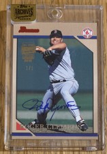 Roger CLEMENS🔥2016 Topps Archives Signature Edition On Card AUTO 1/1 NM Red Sox