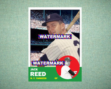 Jack Reed New York Yankees 1963 Style Custom Baseball Art Card
