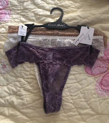 Carrie Amber Intimates  (3 Pack) Thong's Size XL  NEW WITH TAGS FREE SHIP! - Image 1 of 4