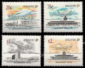 Singapore History of Civil Aviation 4-stamp Promotion Pack ~ 1991 FREE Shipping - Picture 1 of 4
