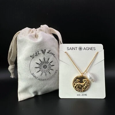 Baroque Coin Necklace Gold Tone | Giftable, New - Image 1 of 4