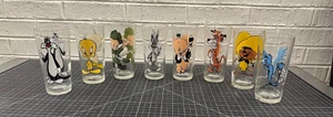 VTG 1973 Warner Bros Looney Tunes Pepsi Collector Glasses set of 8 - Picture 1 of 10