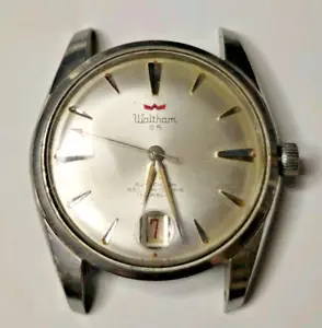 Vintage Waltham 65 Autochron Centennial Men's Stainless Watch Self Winding Date - Picture 1 of 17