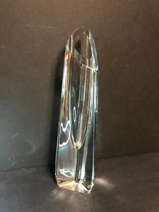 RARE DOUBLE SIGNED BACCARAT FRANCE ART CRYSTAL MODERN STYLE ROSE BUD VASE 12 3/4 - Picture 1 of 12