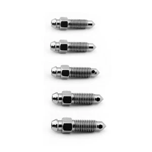 5x M7x1.00mm x 30.5mm Long Stainless Steel Brake Bleed Nipples Screws - Picture 1 of 5