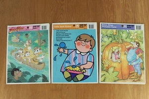 3 FRAME-TRAY PUZZLES from GOLDEN - DISNEY'S DUCK TALES/FAIRY TALES ... PRISTINE - Picture 1 of 2