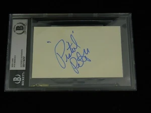 Pete Pistol Pete Maravich Signed 3x5 Index Card Beckett Encapsulated NBA HOF LSU - Picture 1 of 1