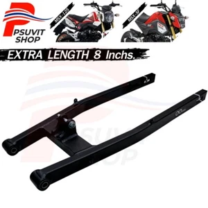 Extra 8 inches Stretch Swing Arm Racing For MSX125 GROM125 2013-2020 Black - Picture 1 of 6