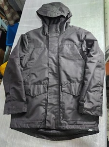 Boys 9-10 years No Fear Coat black hooded autumn winter classic coat - Picture 1 of 10