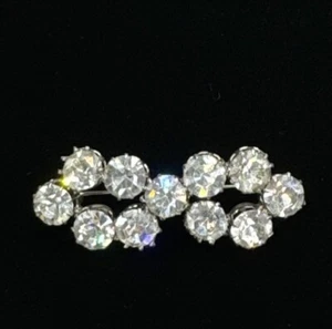 Vintage Signed Austria Crystal Infinity Brooch  - Picture 1 of 7