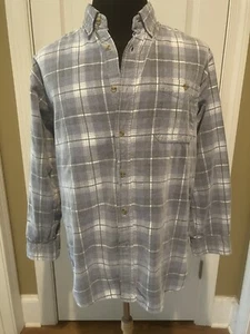 Vintage Corduroy Shadow Plaid Cotton Oxford, Clearwater, Size L - Picture 1 of 6