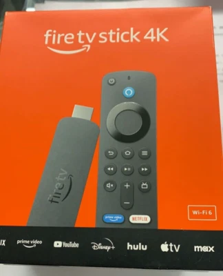 Amazon Fire 4K TV Stick | 2nd Gen Wi-Fi 6 | Alexa Voice Remote -TV Media Player - Image 1 of 4