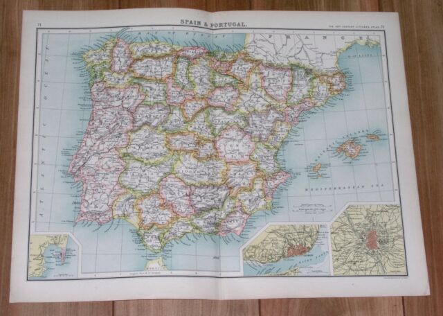 Preços baixos em Mapas e Atlas Antigos da Europa Espanha 1900-1909