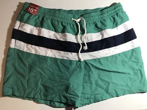 MERONA Size XXL Green MENS Swimsuit White Black 100% Polyester - Picture 1 of 6