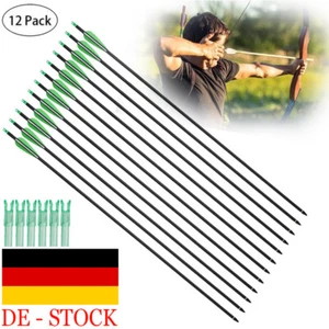 30" Jagd Carbonpfeile Spine 500 für Bogenschießen RecurveBogen & CompoundBogen - Bild 1 von 23