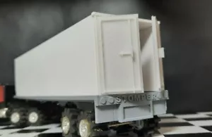 2 White 3D Printed Trailer DOORS for 80's Schaper Stomper Semi *see descr. - Picture 1 of 1