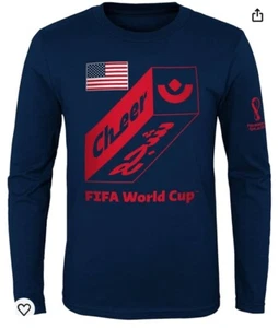 Outerstuff Men’s FIFA World Cup Penalty Long Sleeve Tee,Navy X-Large - Picture 1 of 6