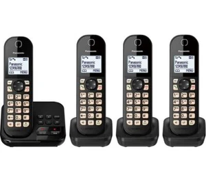 PANASONIC KX-TGC464EB Cordless Phone - Quad Handsets , Black (NEW) - Picture 1 of 1