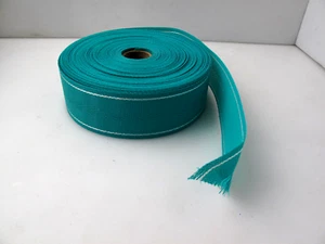 Aluminium Rasenstuhl Re-Web Ersatz Gurtband Rolle blau/aqua weiß gestreift - Bild 1 von 6