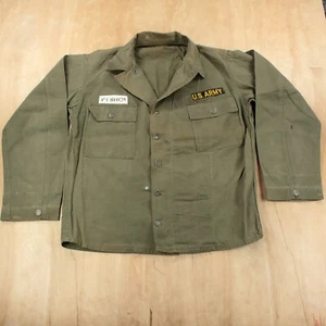 vtg US army WW2 era HBT field shirt jacket 42 golden eagle 13 star military - Picture 1 of 12