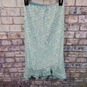 Girls Blue Floral Print Hi-Lo Ruffle Skirt Speechless Size XL - Picture 1 of 6