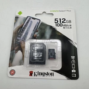 Carte mémoire Kingston Micro SD Canvas Select Plus 512 Go U3 classe 10 - Photo 1 sur 2