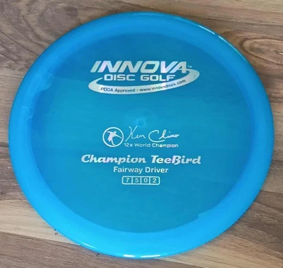  Innova Champion TeeBird  Blue/Silver Driver Ken Climo 12x Champ Disc Golf  167g - Image 1 of 4